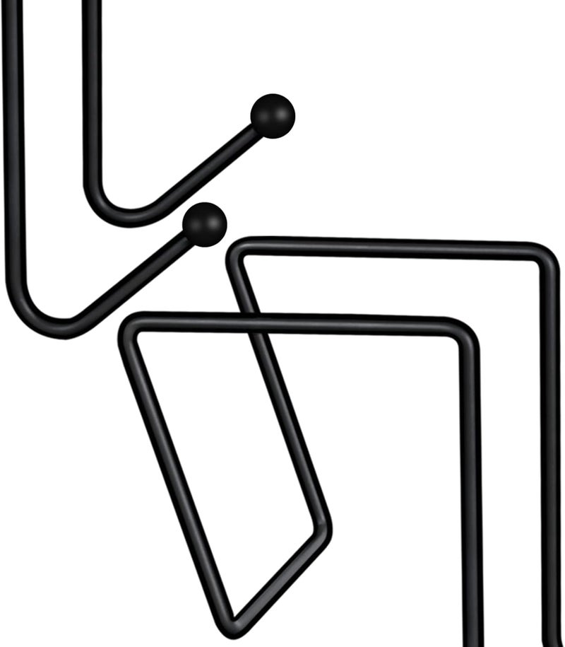HiGift 4 Pack Cubicle Double Coat Hooks for 2 Inch Width Cubicle Panel Partition Wall, Cubicle Panel Metal Hooks for Hanging Clothes, Bags, Purses, Keys, Umbrellas, Color Black - Image 4